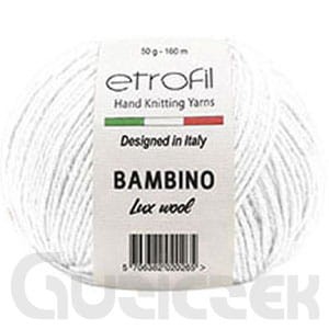Włóczka Etrofil Bambino Lux Wool 70017 biały