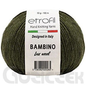 Włóczka Etrofil Bambino Lux Wool 70409 khaki