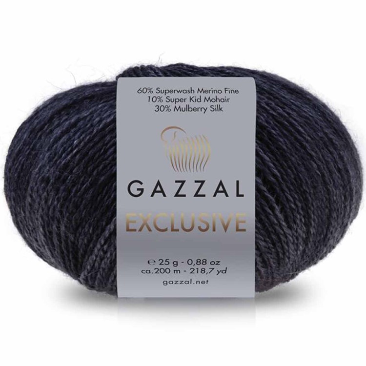 Włóczka Gazzal Exclusive 9906 grafitowy