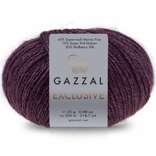 Włóczka Gazzal Exclusive 9910 śliwkowy