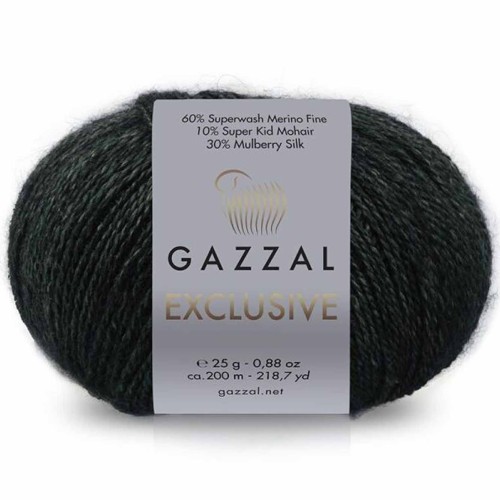 Włóczka Gazzal Exclusive 9913 ciemna zgniła zieleń