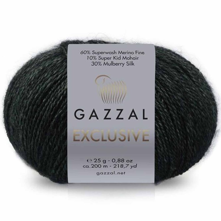 Włóczka Gazzal Exclusive 9913 ciemna zgniła zieleń