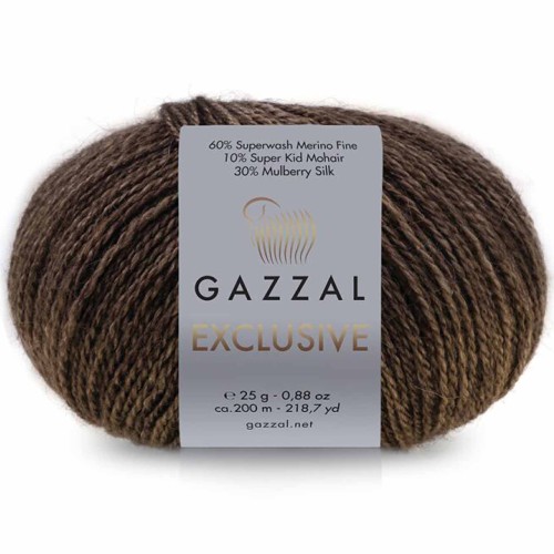 Włóczka Gazzal Exclusive 9914 ciemny brązowy