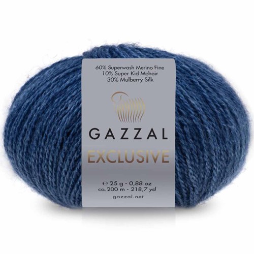 Włóczka Gazzal Exclusive 9915 ciemny niebieski