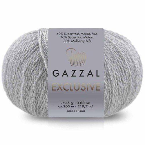 Włóczka Gazzal Exclusive 9921 jasny szary