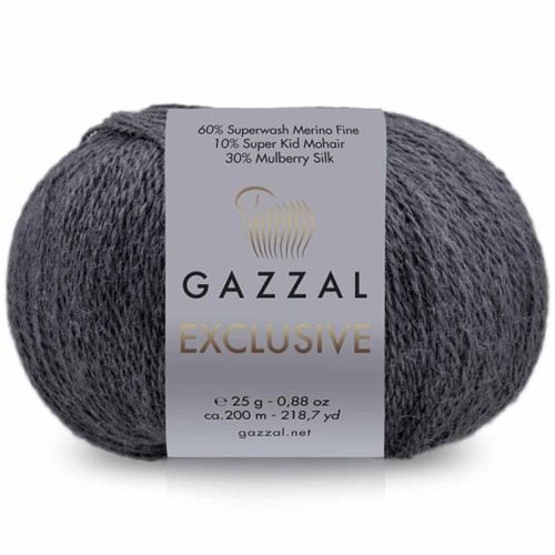 Włóczka Gazzal Exclusive 9922 ciemny szary