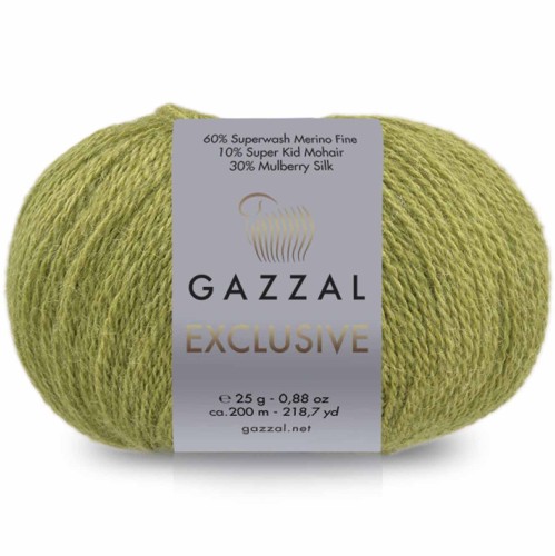 Włóczka Gazzal Exclusive 9927 zielonożółty