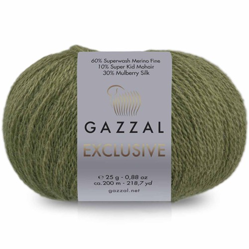 Włóczka Gazzal Exclusive 9932 khaki