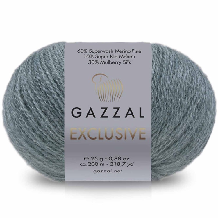 Włóczka Gazzal Exclusive 9933 brudny szałwiowy