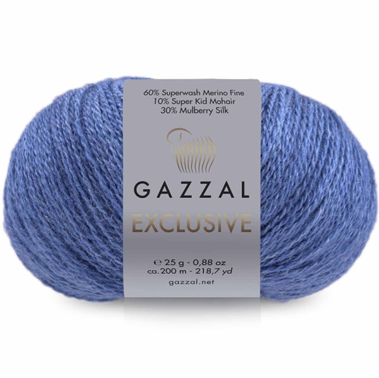 Włóczka Gazzal Exclusive 9937 niebieski