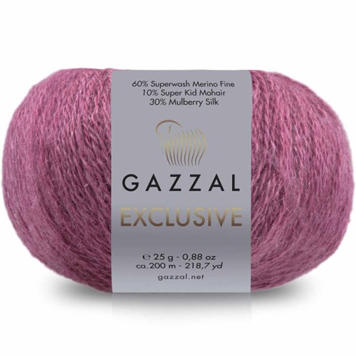 Włóczka Gazzal Exclusive 9940 ciemny różowy