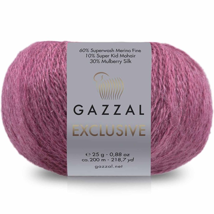 Włóczka Gazzal Exclusive 9940 ciemny różowy