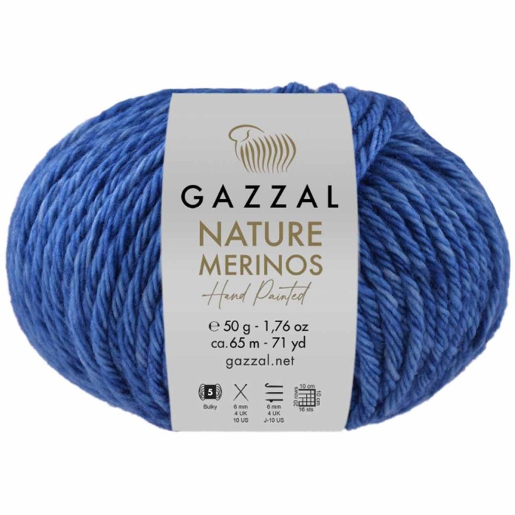 Włóczka Gazzal Nature Merinos 8300 chabrowy