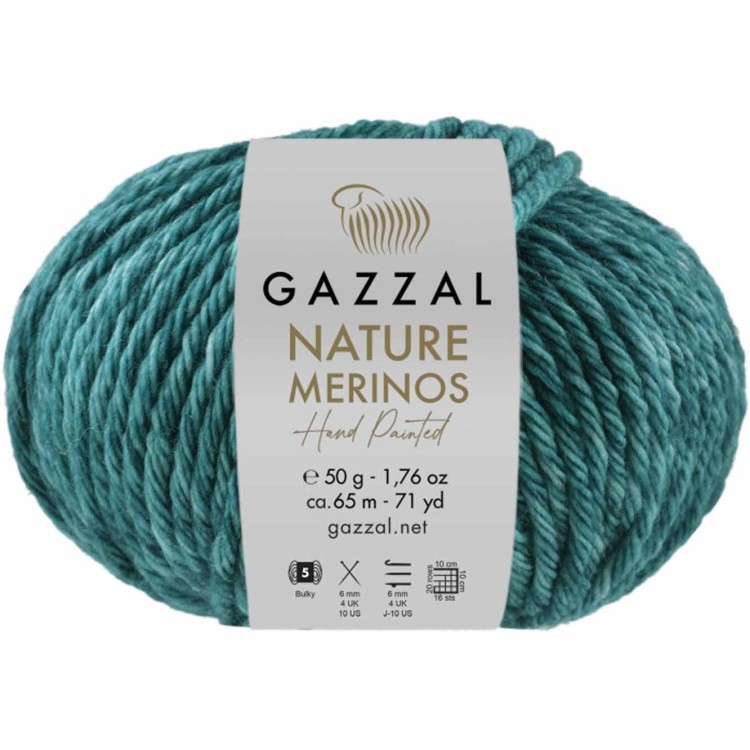 Włóczka Gazzal Nature Merinos 8301 morski