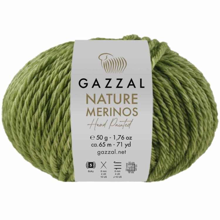 Włóczka Gazzal Nature Merinos 8305 jasny zielony