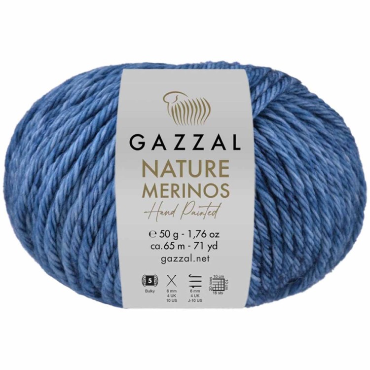 Włóczka Gazzal Nature Merinos 8306 jasny niebieski