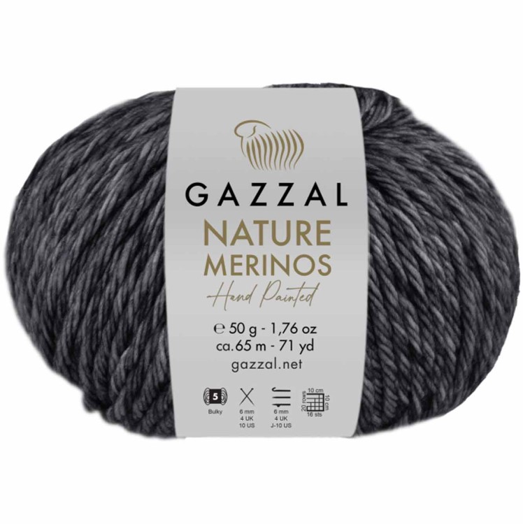 Włóczka Gazzal Nature Merinos 8321 szary