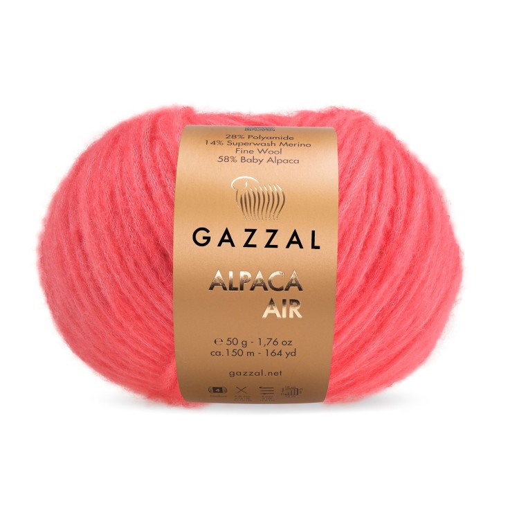 Włóczka Gazzal Alpaca Air 87 koralowy