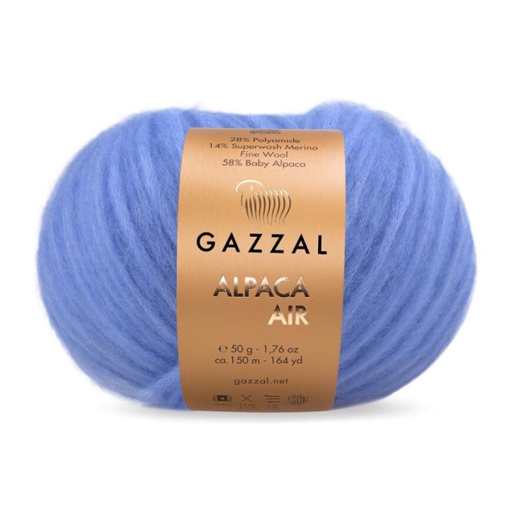 Włóczka Gazzal Alpaca Air 102 niebieski