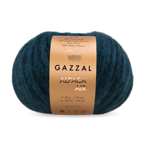 Włóczka Gazzal Alpaca Air 106 butelkowa zieleń
