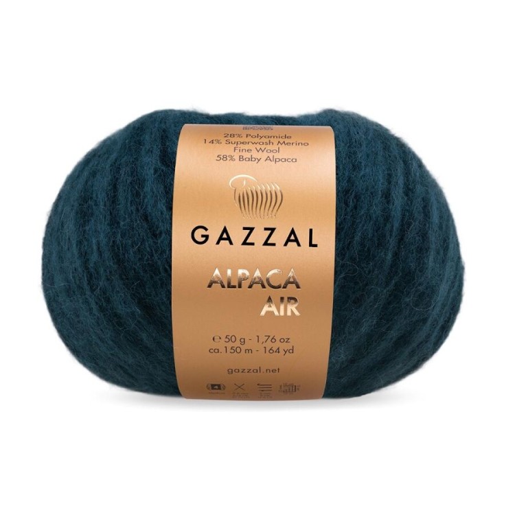 Włóczka Gazzal Alpaca Air 106 butelkowa zieleń
