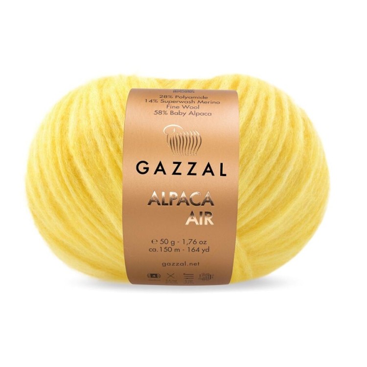 Włóczka Gazzal Alpaca Air 109 żółty