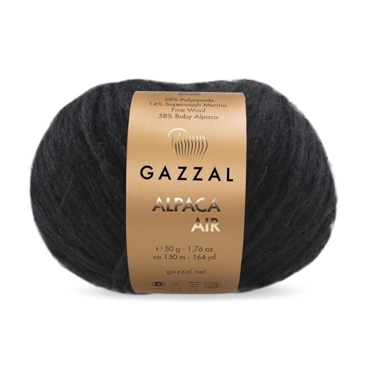 Włóczka Gazzal Alpaca Air 110 grafitowy