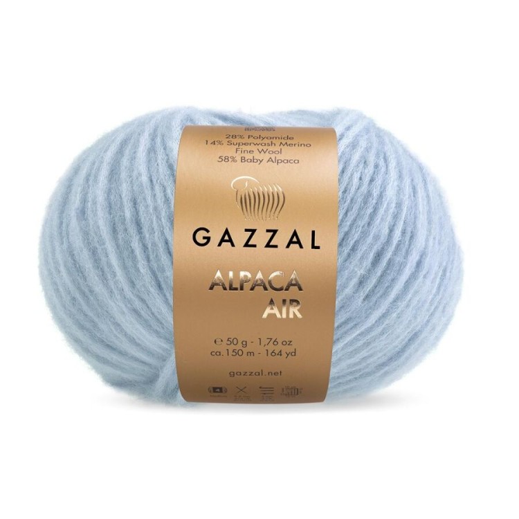Włóczka Gazzal Alpaca Air 111 błękitny