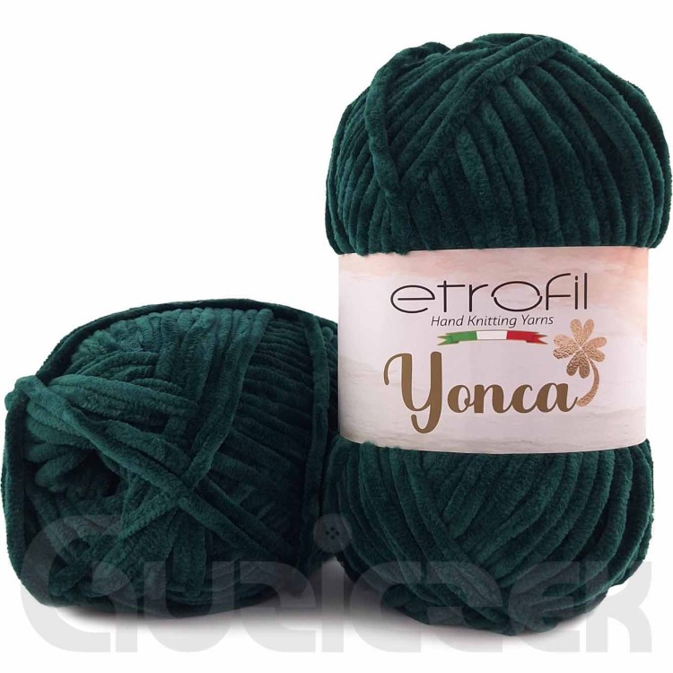 Włóczka Etrofil Yonca 70428 butelkowa zieleń