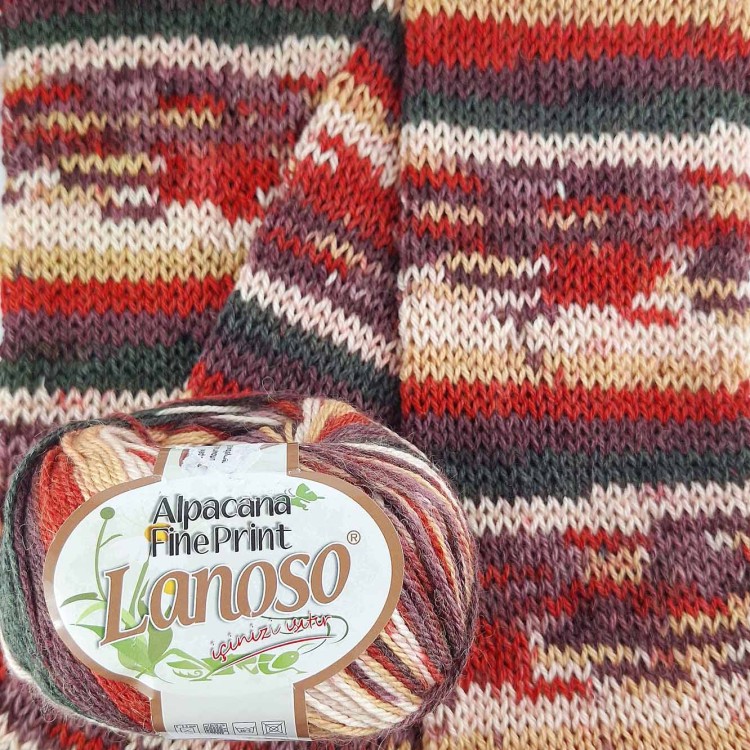 Włóczka Lanoso Alpacana Fine Print 802
