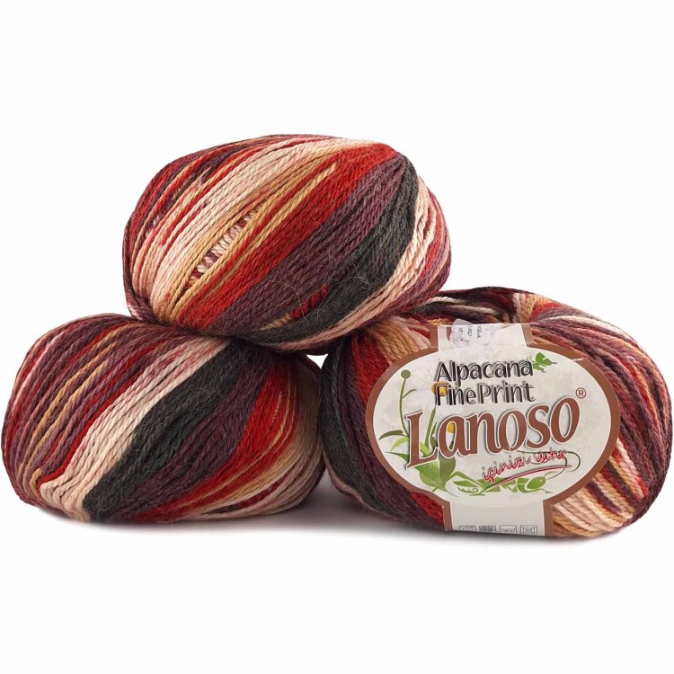 Włóczka Lanoso Alpacana Fine Print 802