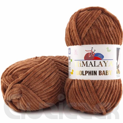 Włóczka Himalaya Dolphin Baby 80337 jasny brązowy