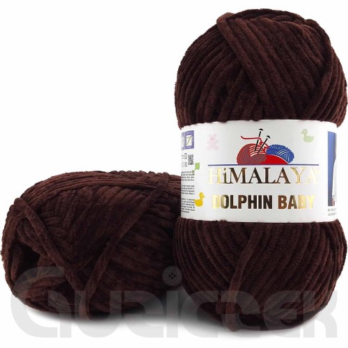 Włóczka Himalaya Dolphin Baby 80336 ciemny brązowy