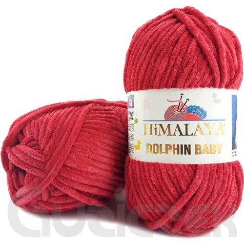 Włóczka Himalaya Dolphin Baby 80352 ciemny czerwony