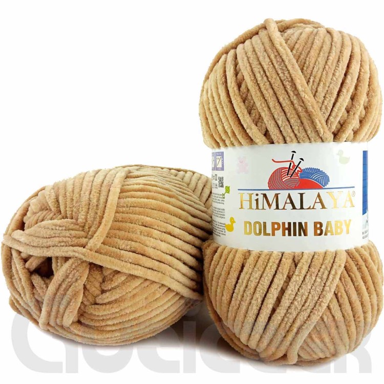 Włóczka Himalaya Dolphin Baby 80365 ciemny ciepły beżowy