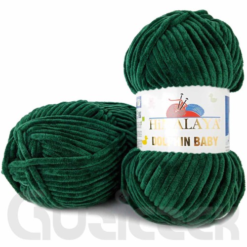 Włóczka Himalaya Dolphin Baby 80362 butelkowa zieleń
