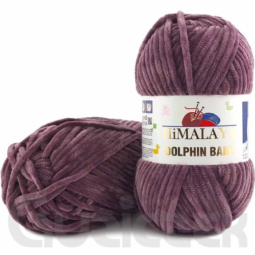 Włóczka Himalaya Dolphin Baby 80377 antyczny fiolet