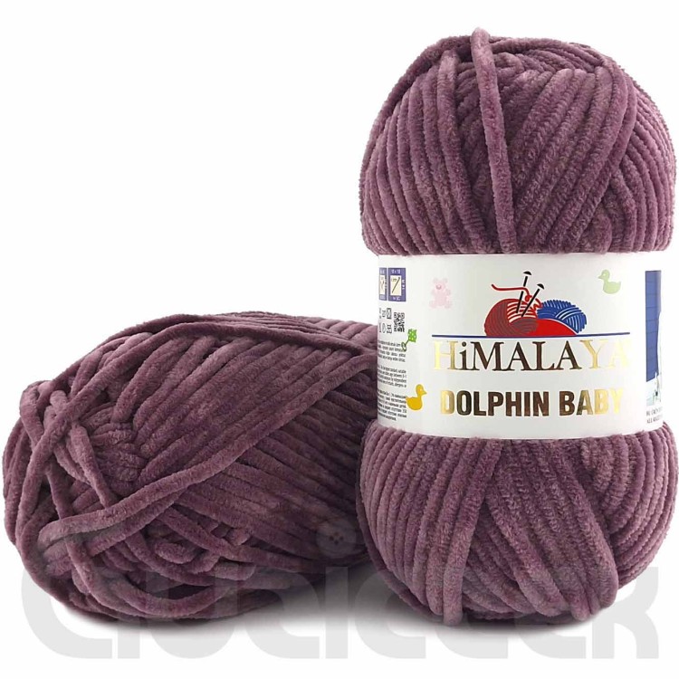 Włóczka Himalaya Dolphin Baby 80377 antyczny fiolet