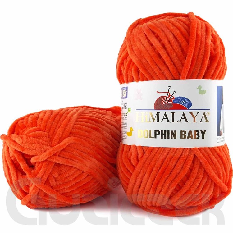 Włóczka Himalaya Dolphin Baby 80372 ciemny pomarańcz