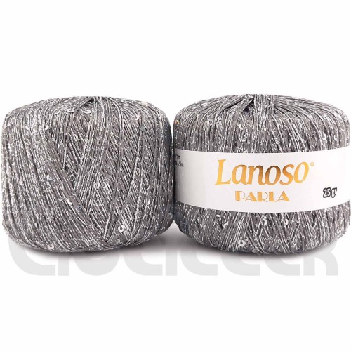 Włóczka Lanoso Parla 5251 ciemny srebrny