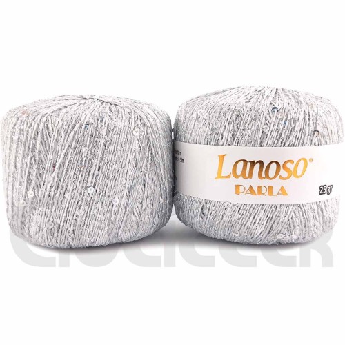 Włóczka Lanoso Parla 5551 jasny srebrny