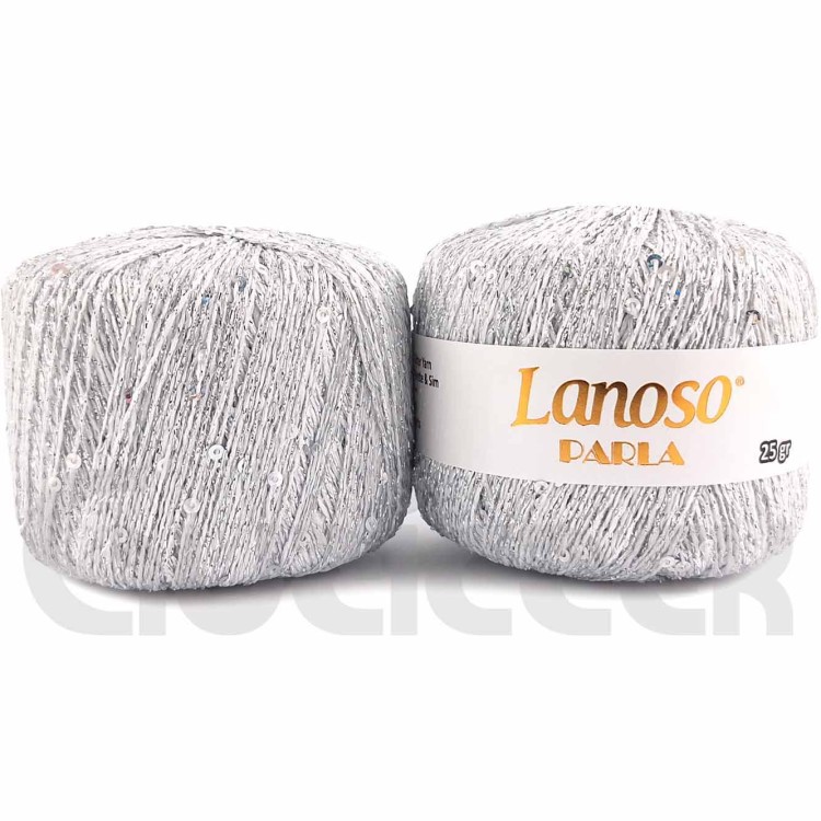 Włóczka Lanoso Parla 5551 jasny srebrny