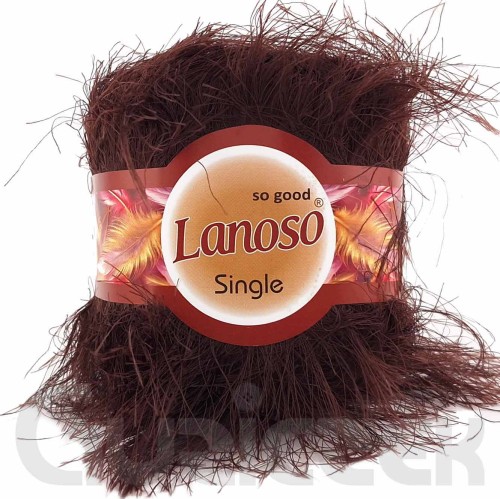 Włóczka Lanoso Single 926 ciemny brązowy