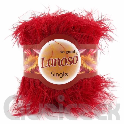 Włóczka Lanoso Single 956 czerwony