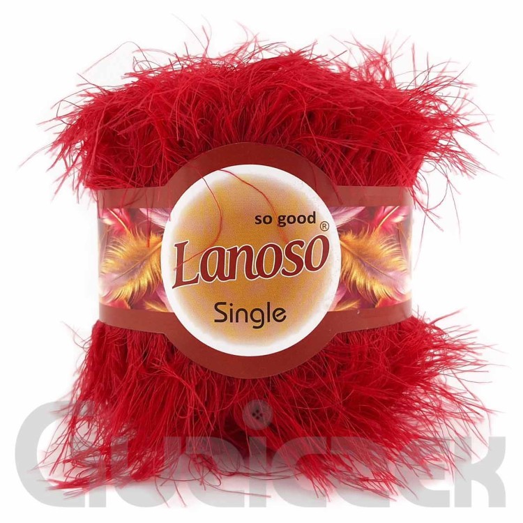 Włóczka Lanoso Single 956 czerwony