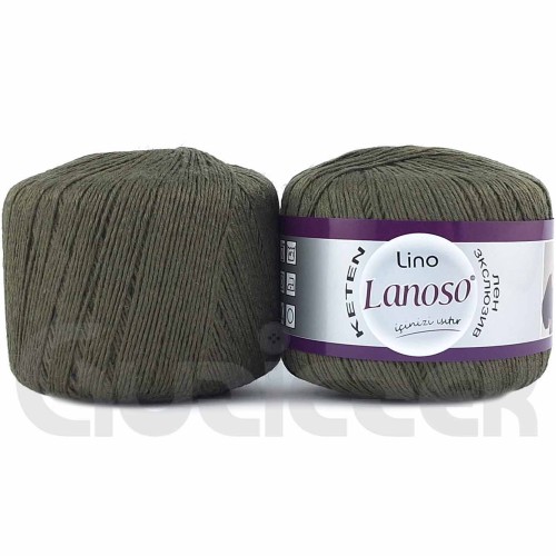 Włóczka Lanoso Lino 912 khaki