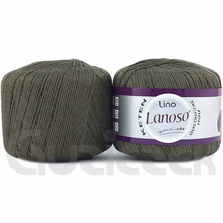 Włóczka Lanoso Lino 912 khaki