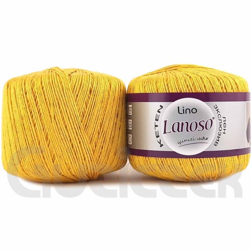 Włóczka Lanoso Lino 913 żółty
