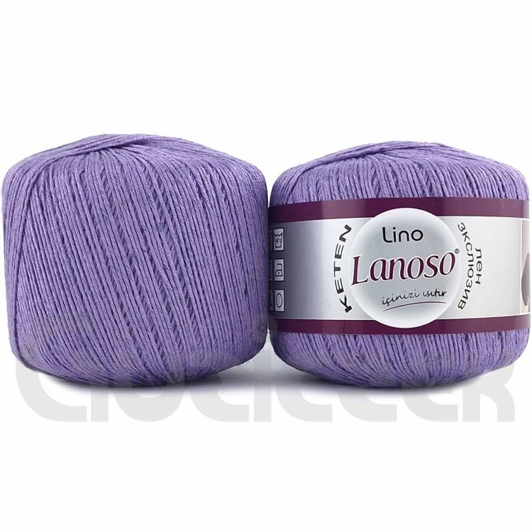Włóczka Lanoso Lino 942 fioletowy