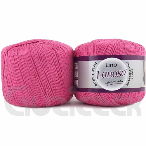 Włóczka Lanoso Lino 946 ciemny róż